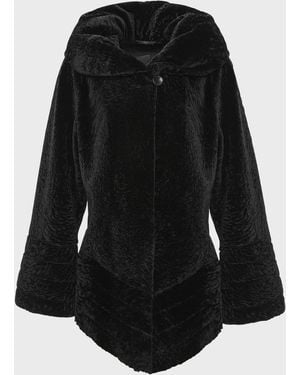 Gorski Reversible Textured Lamb Shearling Jacket - Black