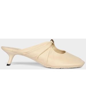 Loewe Pebble Soft Leather Mules - White