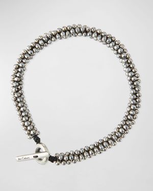 M. Cohen Mini Sterling Silver Jacks Bead Bracelet - Metallic