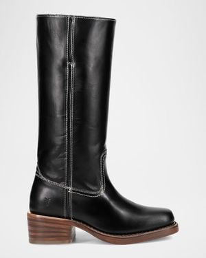 Frye Campus 14L Leather Knee-High Boots - Black
