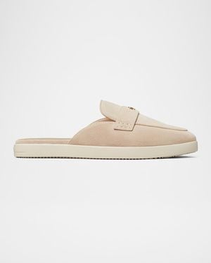 Tory Burch Suede Ballet Sport Mules - White