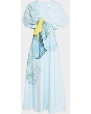 Acler Glamorgan Floral Maxi Dress - Blue
