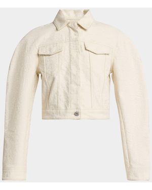 Jacquemus The Oval Denim Coat - Natural