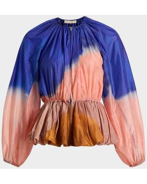 Ulla Johnson X Helen Frankenthaler Rana Peplum Jacket - Blue