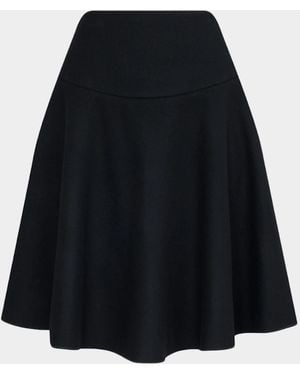 Alaïa Felted Wool Skater Skirt - Black