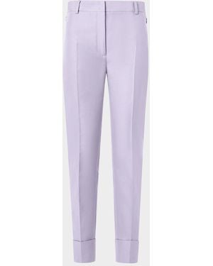 Akris Maxima Cotton Silk Cropped Pants - Purple