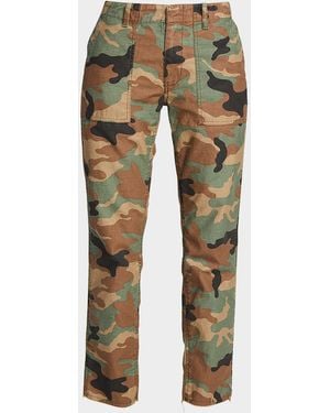Nili Lotan Jenna Cropped Raw-Edge Pants - Green