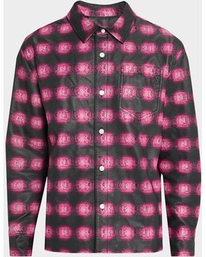 Purple Apos;S Gothic Shadow Leather Jacket - Pink