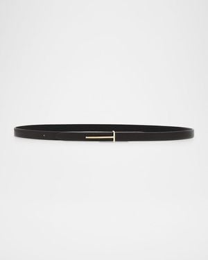 Tom Ford Supple Grain Leather Belt - White