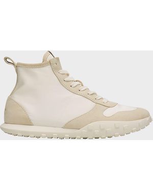 Jil Sander Moon Nylon And Suede High-Top Sneakers - Natural