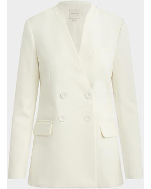 FAVORITE DAUGHTER The Celeste Double-Breasted Blazer - White