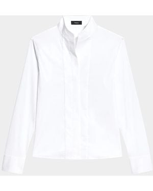 Theory Tailored Cotton-Blend Shirt - White