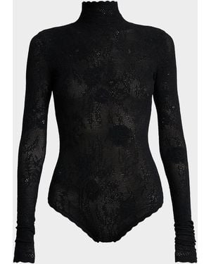 Givenchy High Neck Long Sleeve Bodysuit - Black
