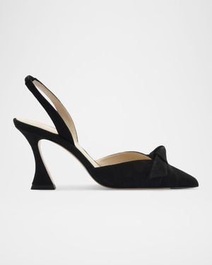 Alexandre Birman 85Mm Clarita Suede Slingback Pumps - Black