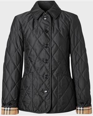 Burberry Diamond Quilted Thermoregulated Jacket - Black