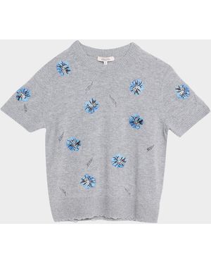Dorothee Schumacher Blooming Statements Embroidered Pullover - Blue