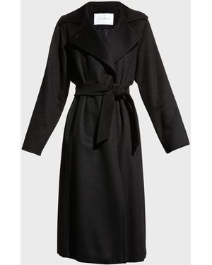Max Mara Manuela Belted Camel Hair Coat - Black
