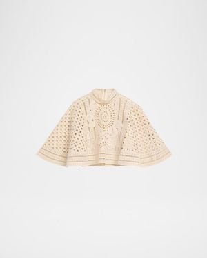 Zimmermann Indra Embroidered Cape - White