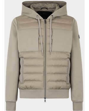 Moose Knuckles Air Down Garnier Hybrid Hoodie - Gray