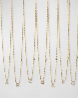 Tai Cubic Zirconia Initial Necklace - White