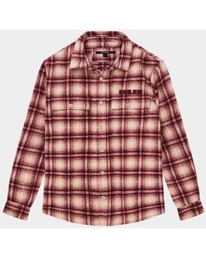 Ksubi Sott Rosebowl Plaid Flannel Shirt - Red