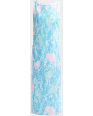 Lilly Pulitzer Eleanora Shift Maxi Dress - Blue
