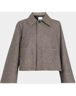 FRAME The Wool Mini Swing Jacket - Brown