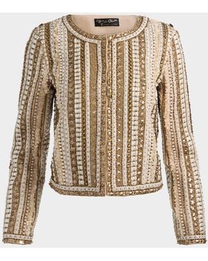 Alice + Olivia Kidman Embellished Jacket - Natural