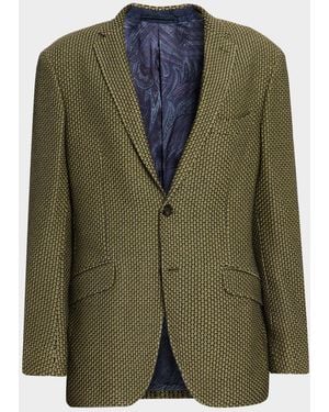 Etro Apos;S Basic Textured Blazer - Blue