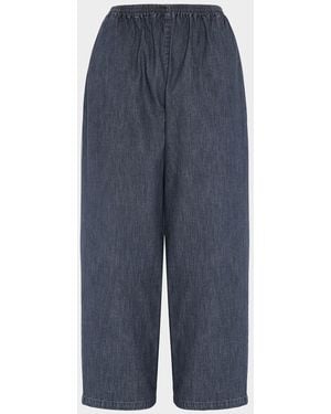 Eskandar Denim Japanese Pants - Blue