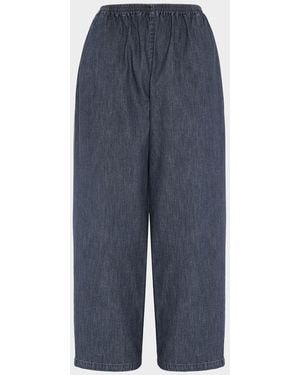 Eskandar Denim Japanese Pants - Blue