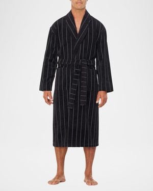 Majestic International Apos;S Terry Velour Shawl Robe - Black