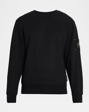 Moose Knuckles Apos;S Hartsfield Cotton Terry Crewneck Sweater - Black
