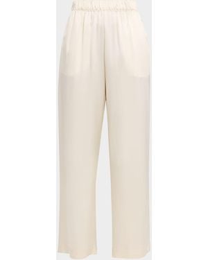 SABLYN Brynn Silk Wide-Leg Pants - Natural