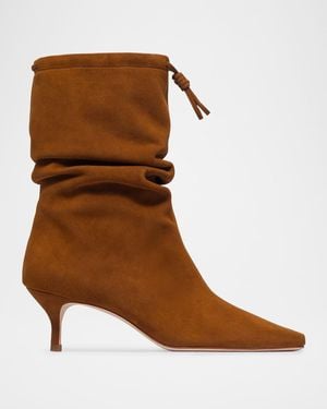 Bernardo Mazzie Scrunch Suede Ankle Boots - Brown