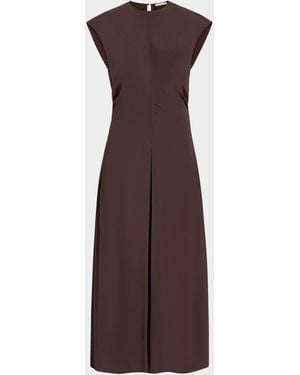 Marie Oliver Zuri Cap-Sleeve Viscose Maxi Dress - Brown