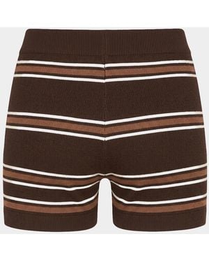 SER.O.YA Kel Striped High-Rise Shorts - Multicolor