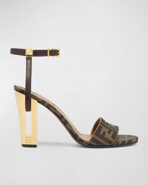 Fendi Delfina Sandal in Black | Lyst