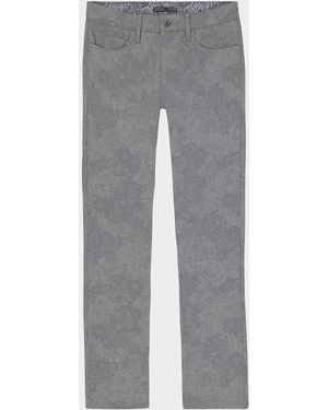 Robert Graham Apos;S Alton Tonal Paisley Slim Five-Pocket Pants - Gray