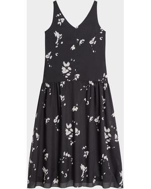 Theory Sleeveless V-Neck Midi Dress - Multicolor