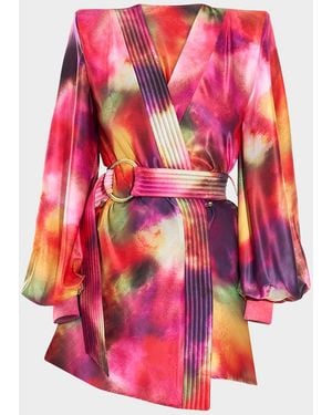 Zhivago Cala Conta Tie-Dye Mini Dress - Red