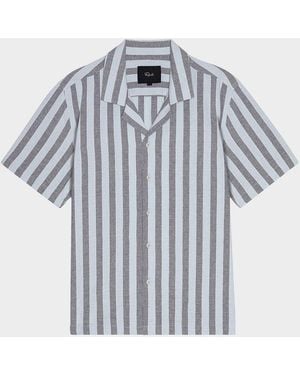 Rails Apos;S Cotton Fielder Stripe Camp Shirt - White