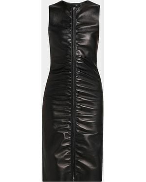 Tom Ford Lamb Leather Midi Dress - Black