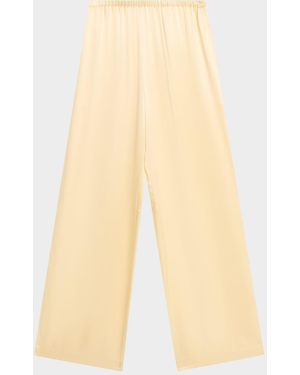 SABLYN Lexi Wide-Leg Silk Pants - Natural