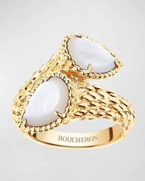 Boucheron Serpent Boheme Mother-Of-Pearl 2-Motif Ring - Metallic
