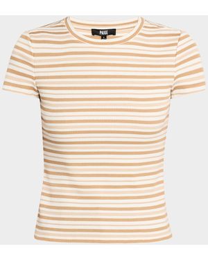 PAIGE Chantrelle Stripe Tee - Natural