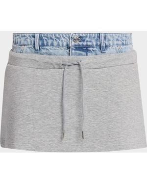 SER.O.YA Bertha Layered Mini Skirt - Blue