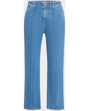 Jonathan Simkhai Ansel Mid-Rise Crop Flare Jeans - Blue