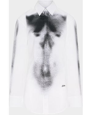 Jean Paul Gaultier Body Dust Print Button-Down Shirt - White