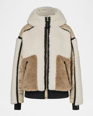 Bogner Kora Combo Teddy Ski Jacket - Natural